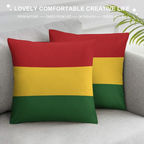 Rasta Flag Throw Pillow - CaribeHeart Rasta